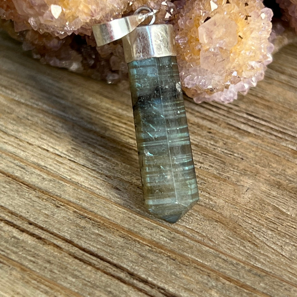 Pandantiv argint labradorit m11, druzy.ro, cristale 2