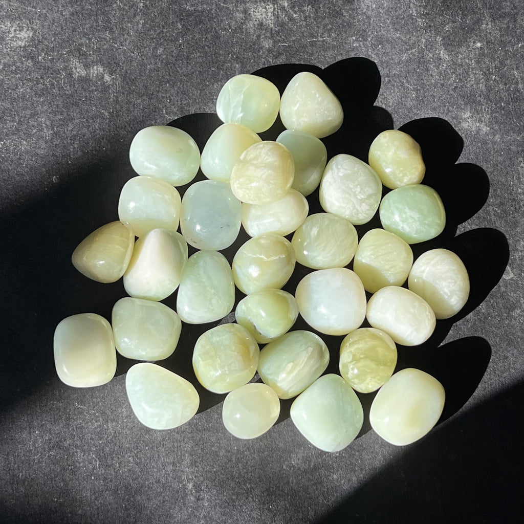 Jad verde piatra rulata mini, druzy.ro, cristale 3