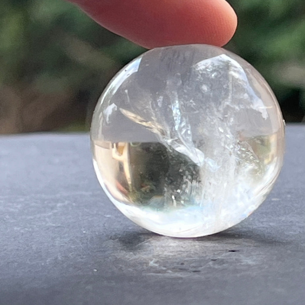 Sfera cuart incolor 2.5 cm / cristal de stanca, glob cristal m3, druzy.ro, cristale 2