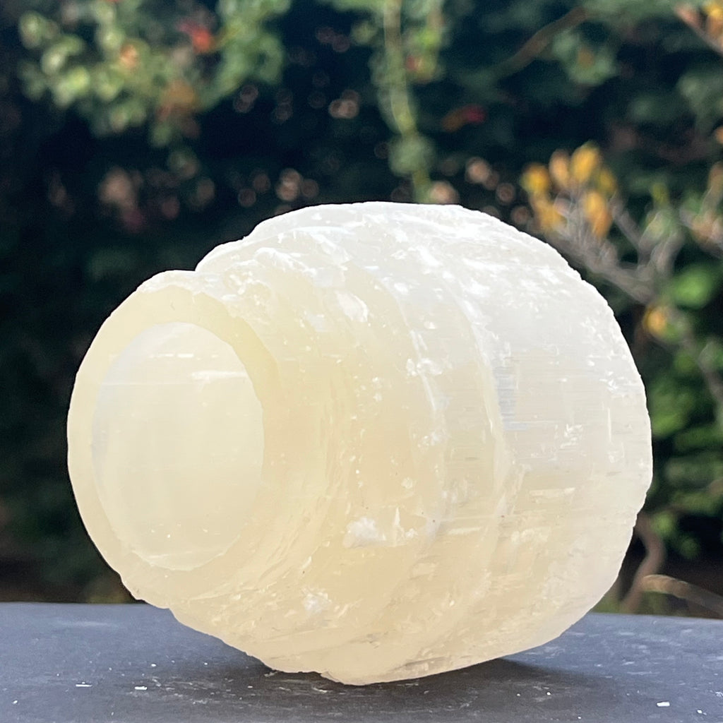 Selenit suport lumanare turn, druzy.ro, cristale 2