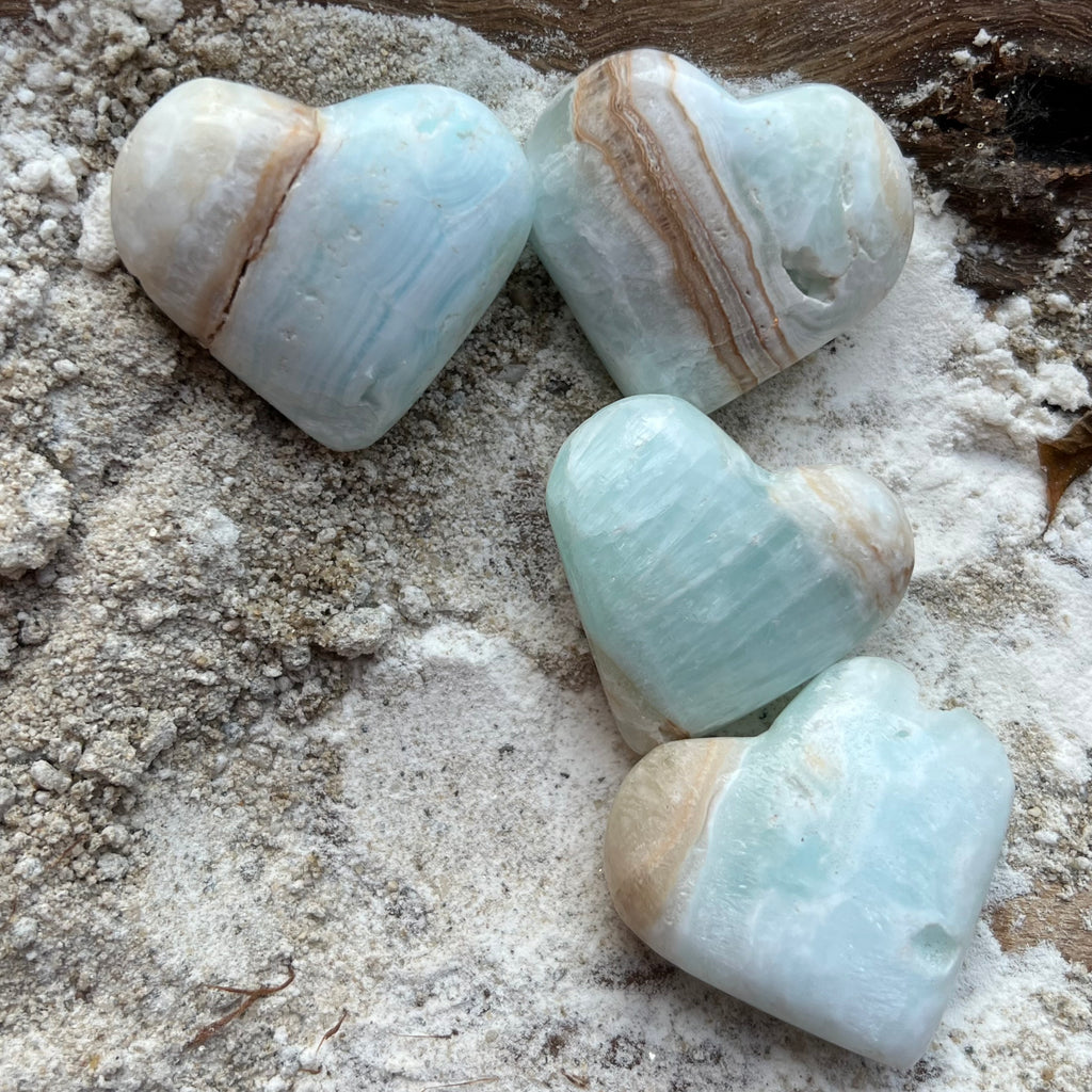 Inima calcit albastru caraibe m1, druzy.ro, cristale 3