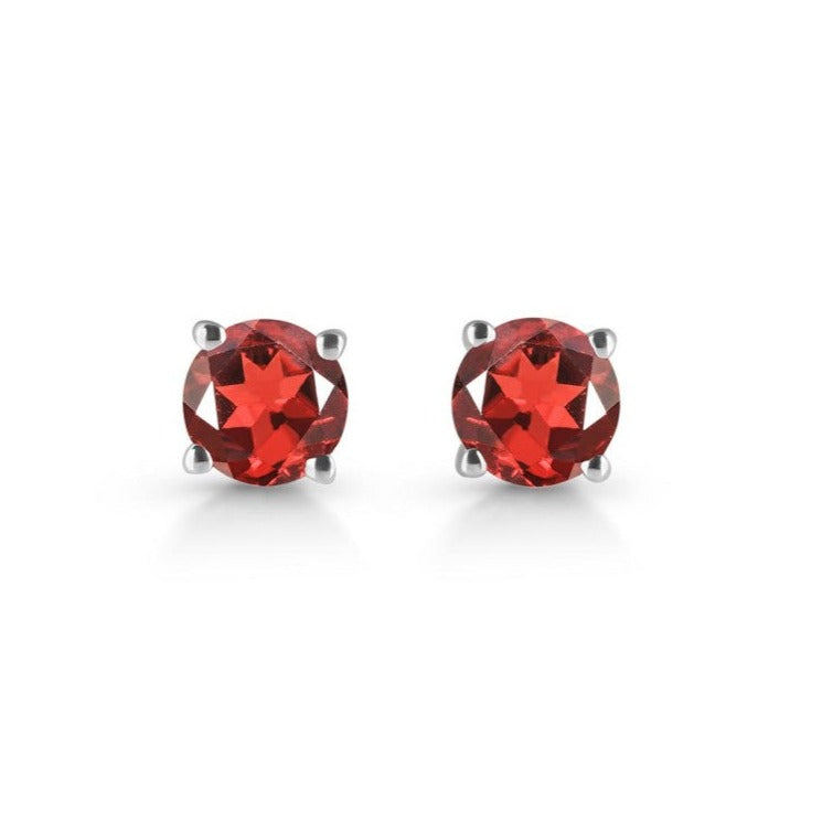 Cercei stud granat 6 mm argint, druzy.ro, pietre semipretioase 3