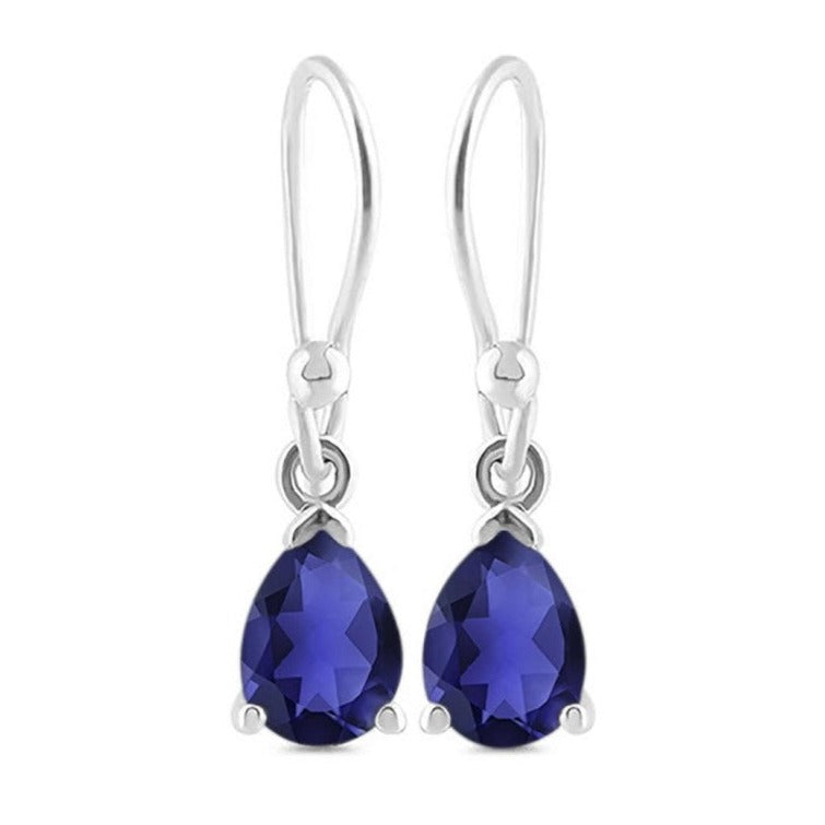 Cercei argint iolit Pear 7 mm, druzy.ro, pietre semipretioase 2