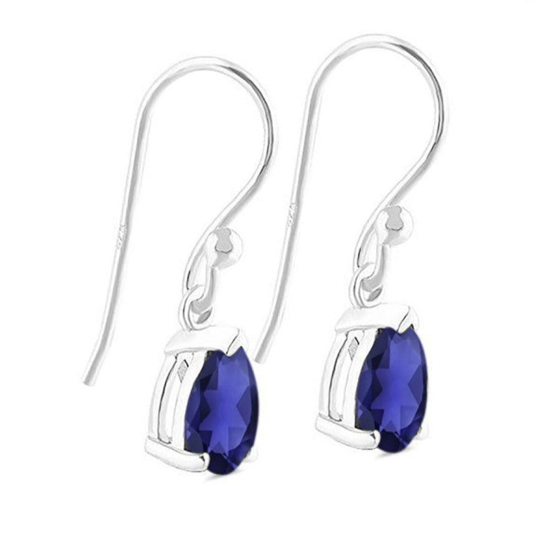 Cercei argint iolit Pear 7 mm, druzy.ro, pietre semipretioase 3