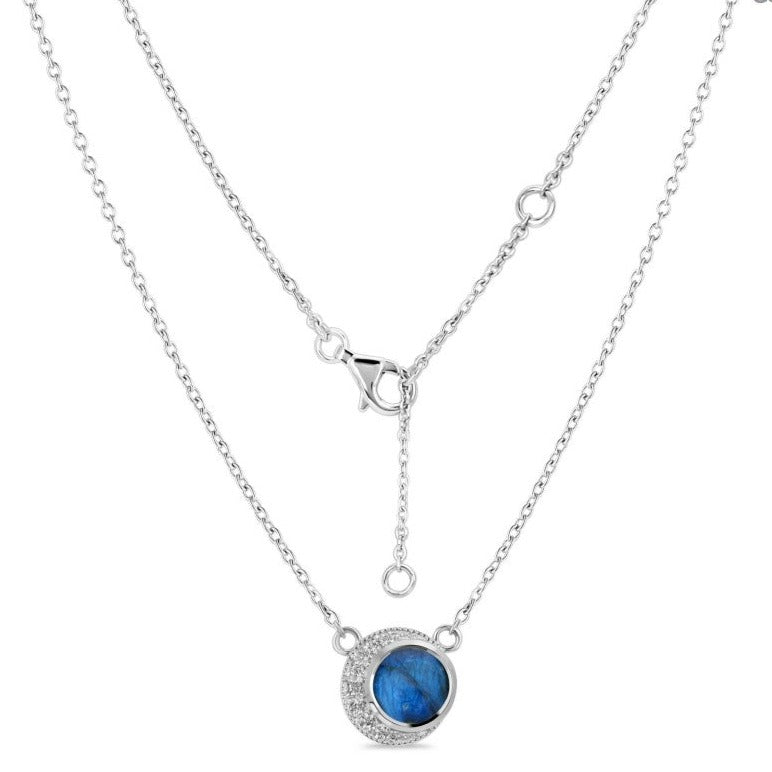 Colier labradorit din argint Moon, druzy.ro, pietre semipretioase 1