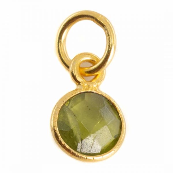 Pandantiv peridot 0.6 cm,  piatra lunii august, birthstone, pietre semipretioase - druzy.ro 1 