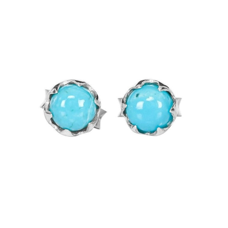 Cercei stud turcoaz din argint 4 mm, druzy.ro, pietre semipretioase 1