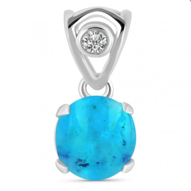 Pandantiv turcoaz, topaz alb din argint, druzy.ro, pietre semipretioase 2