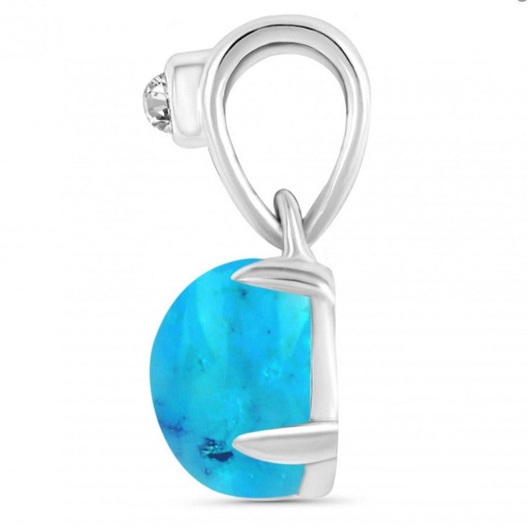 Pandantiv turcoaz, topaz alb din argint, druzy.ro, pietre semipretioase 3