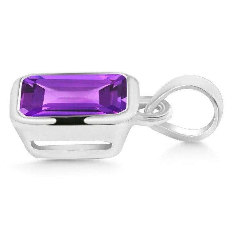 Pandantiv ametist Octagon din argint, pietre semipretioase - druzy.ro 4 
