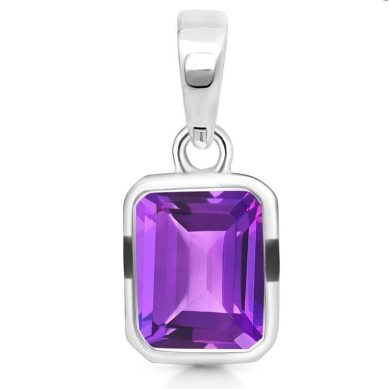 Pandantiv ametist Octagon din argint, pietre semipretioase - druzy.ro 3 