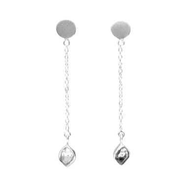 Cercei lungi diamant Herkimer, pietre semipretioase - druzy.ro 1 