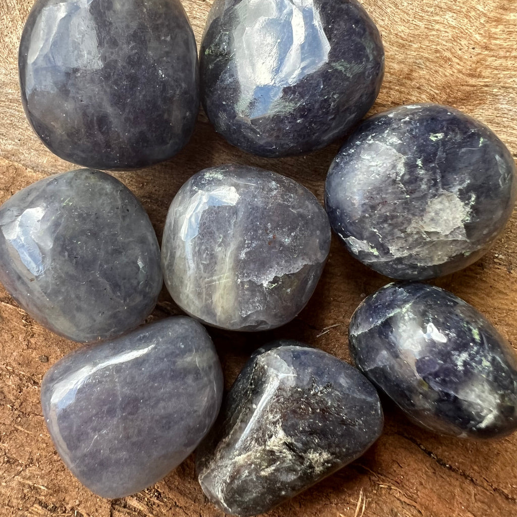 Iolit piatra rulata mini, druzy.ro, cristale 6