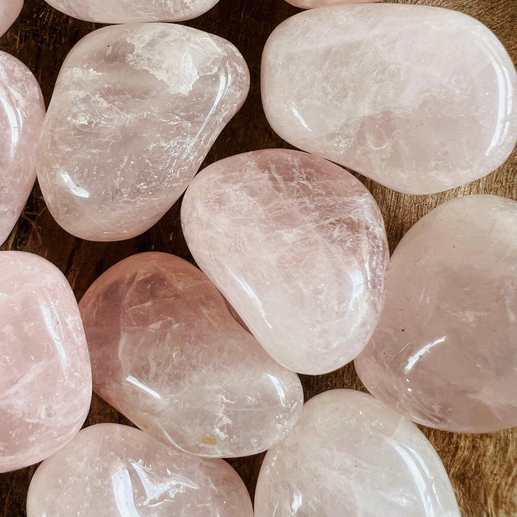 Cuart roz piatra rulata mini, druzy.ro, cristale 12