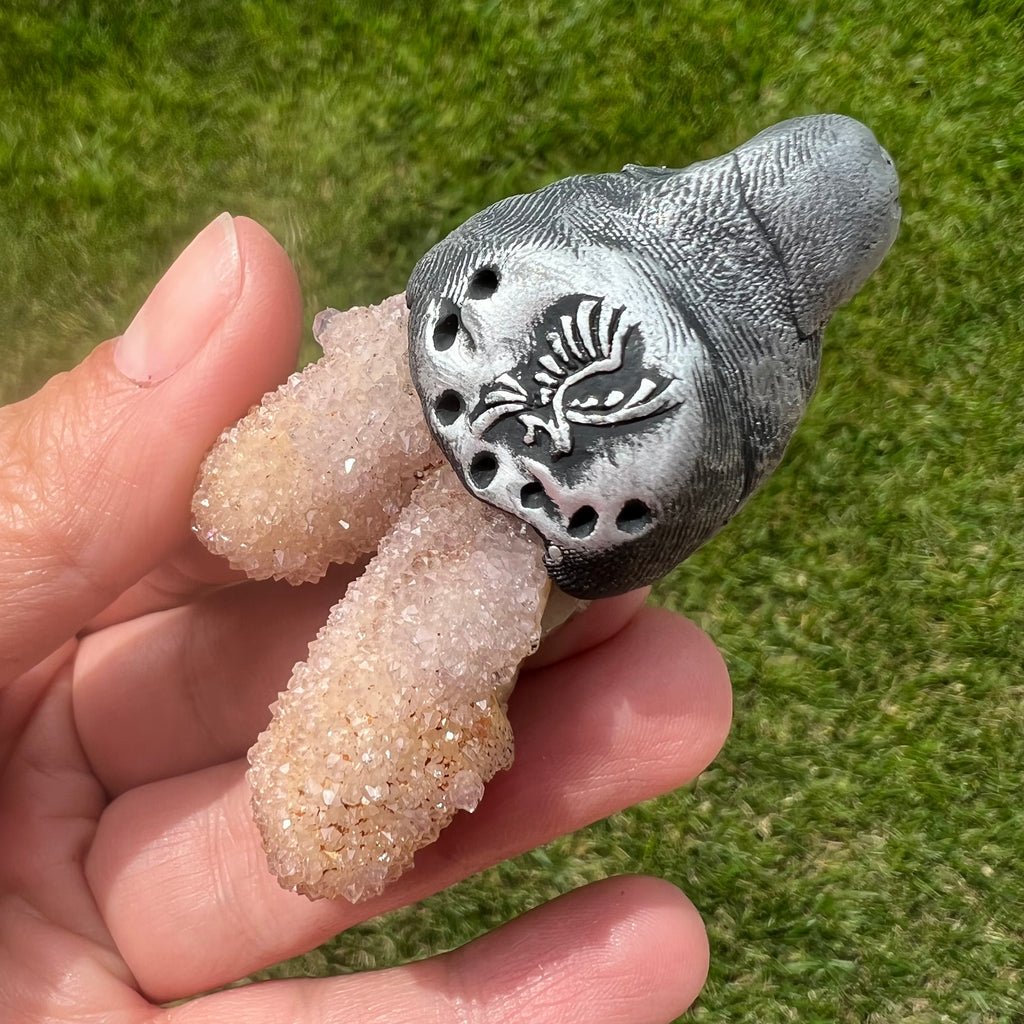 Pandantiv cuart spirit m7, druzy.ro, cristale 6