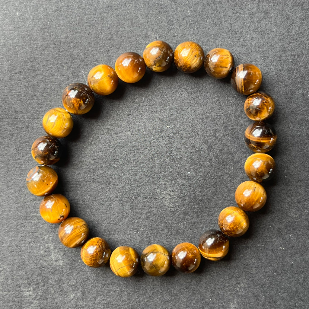 Bratara ochi de tigru galben 8 mm, pietre semipretioase, DRUZY.RO 2