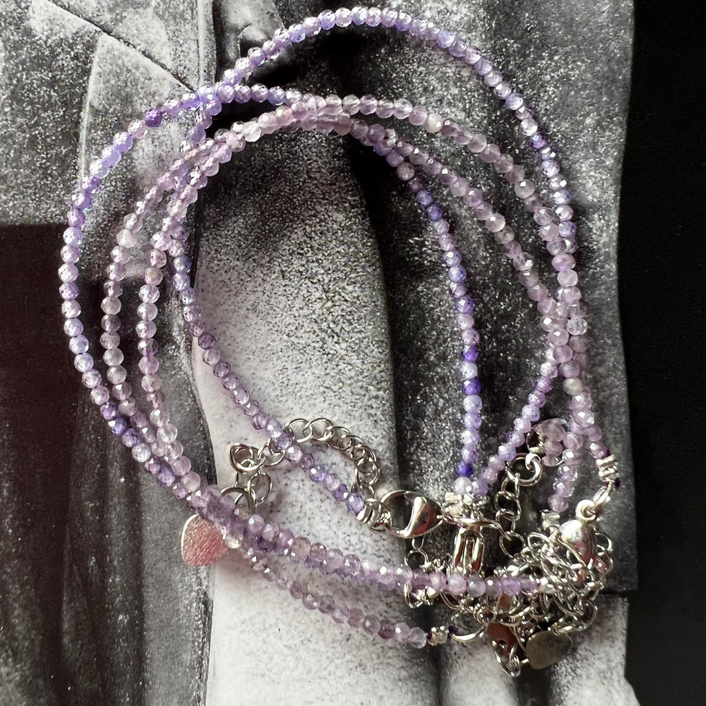 Bratara ametist 2 mm reglabila, pietre semipretioase, DRUZY.RO 4