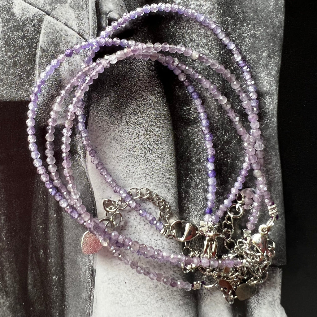 Bratara ametist 2 mm reglabila, pietre semipretioase, DRUZY.RO 4