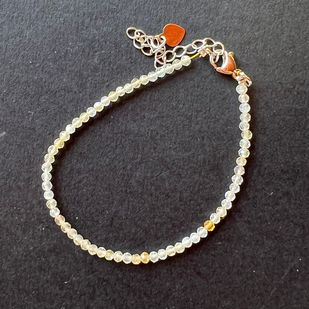 Bratara citrin 2 mm reglabila, pietre semipretioase, DRUZY.RO 3