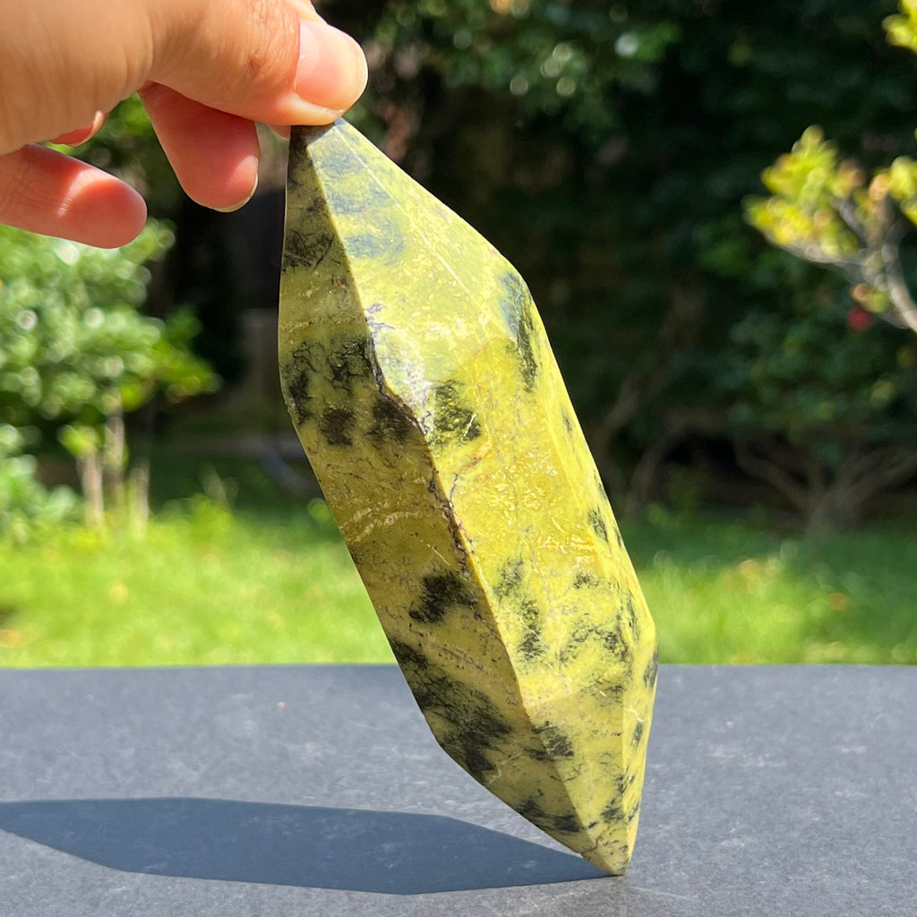 Serpentin leopard dublu varf m2, druzy.ro, cristale 1