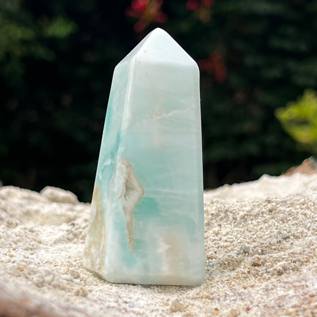 Turn/obelisc calcit albastru m2, druzy.ro, cristale 4