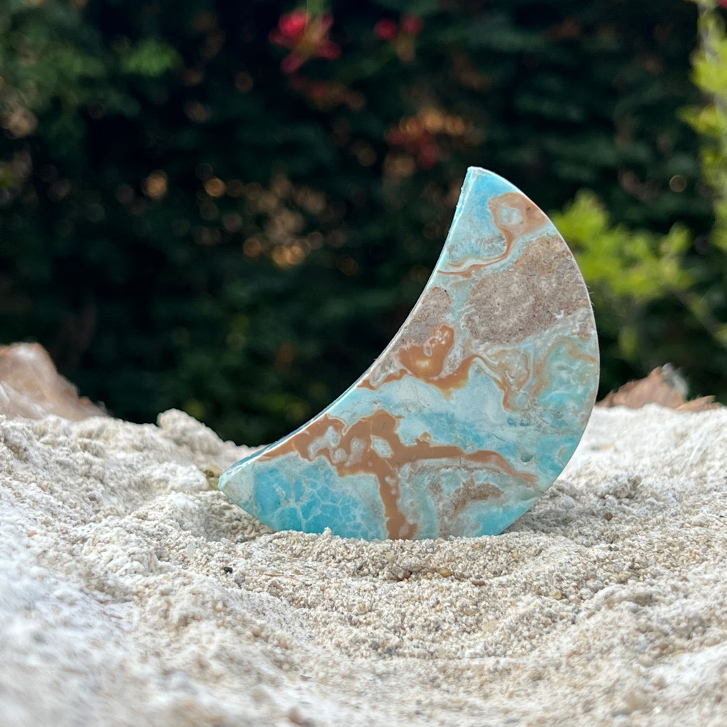 Luna aragonit albastru m2, druzy.ro, cristale 1