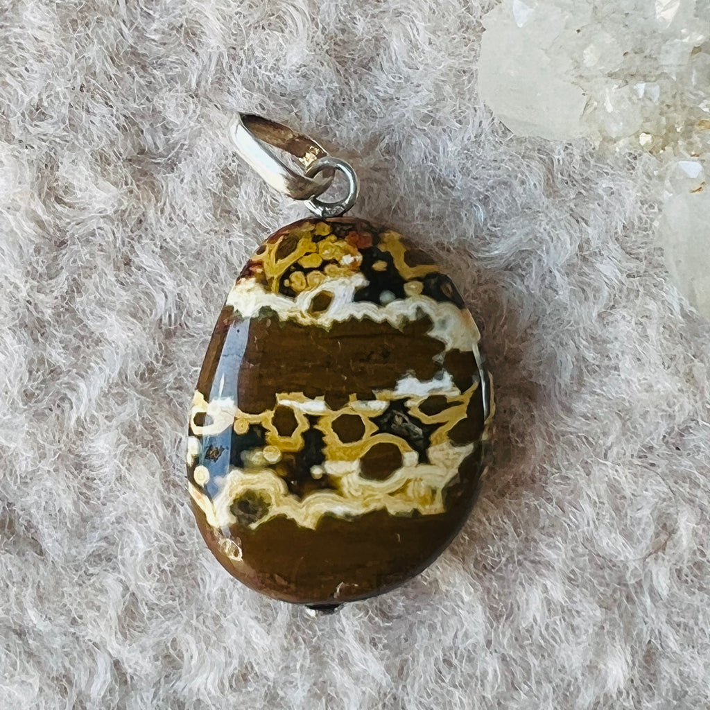 Pandantiv Jasp Ocean (Orbicular) m3, druzy.ro, cristale 1