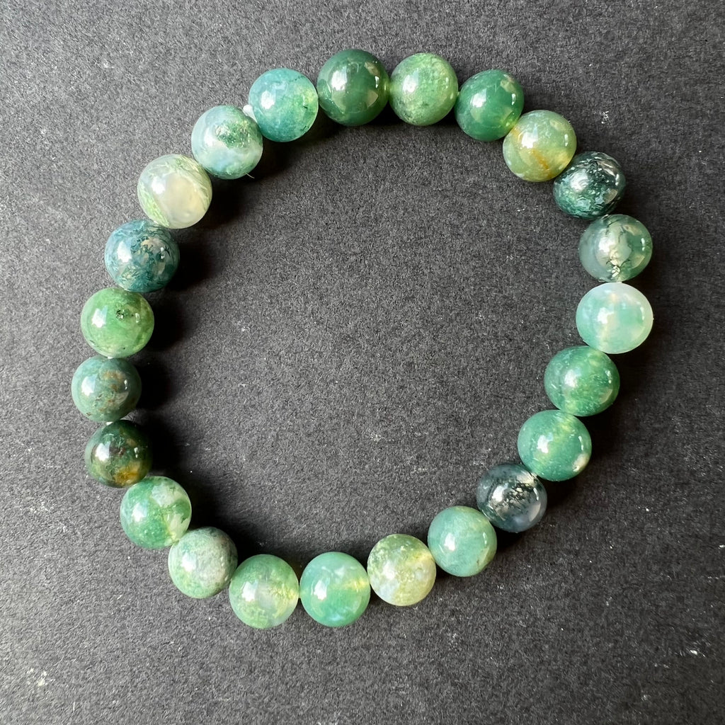 Bratara agat muschi / moss 8 mm, pietre semipretioase, DRUZY.RO 5