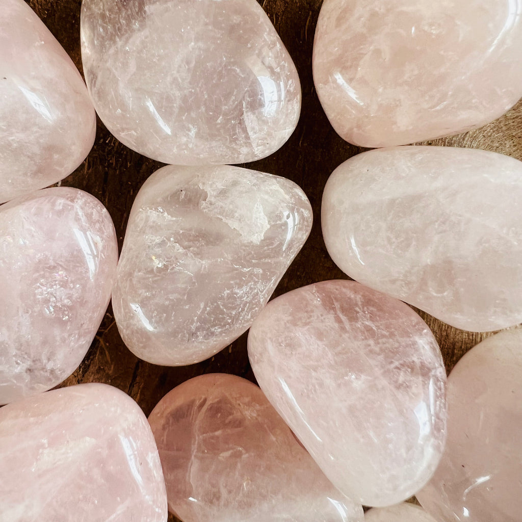 Cuart roz piatra rulata mini, druzy.ro, cristale 9