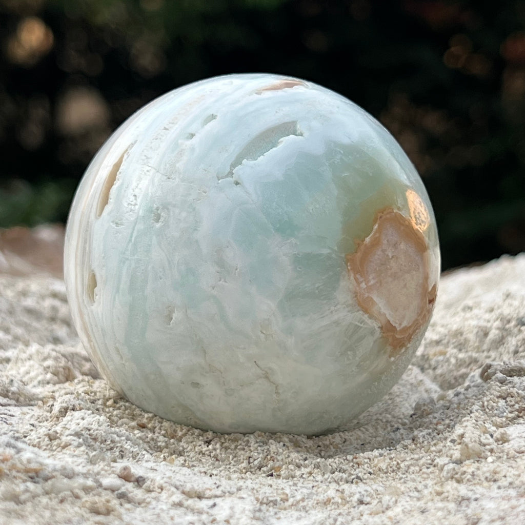 Sfera calcit albastru caraibe, druzy.ro, cristale 2