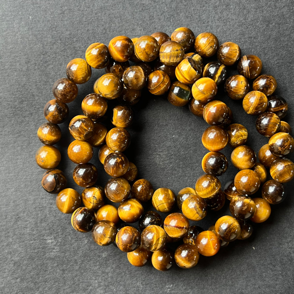 Bratara ochi de tigru galben 8 mm, pietre semipretioase, DRUZY.RO 3