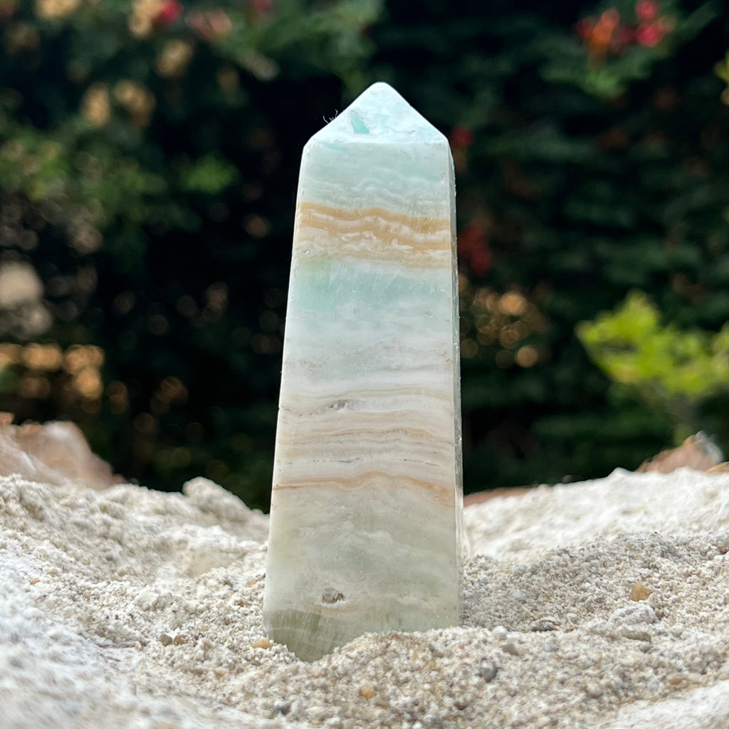 Turn/obelisc calcit albastru caraibe m1, druzy.ro, cristale 3