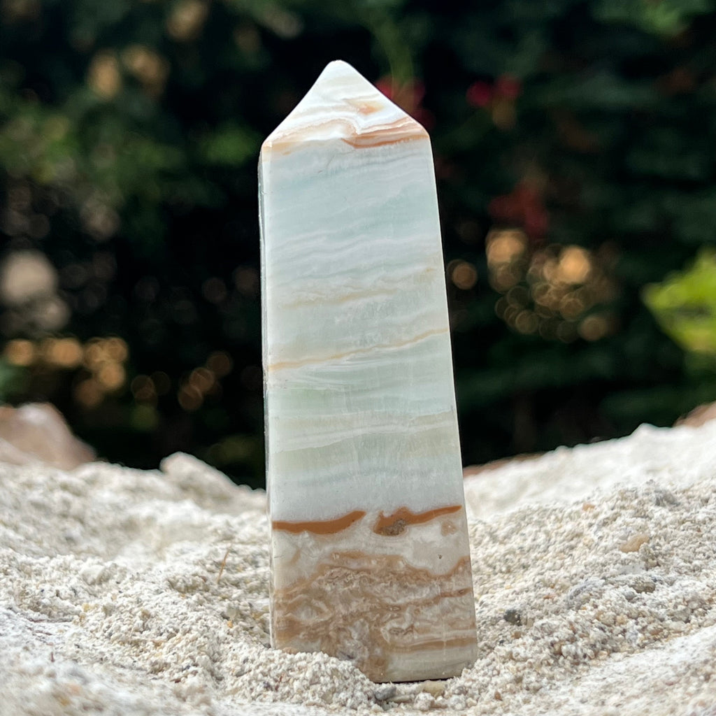 Turn/obelisc calcit albastru caraibe m5, druzy.ro, cristale 1