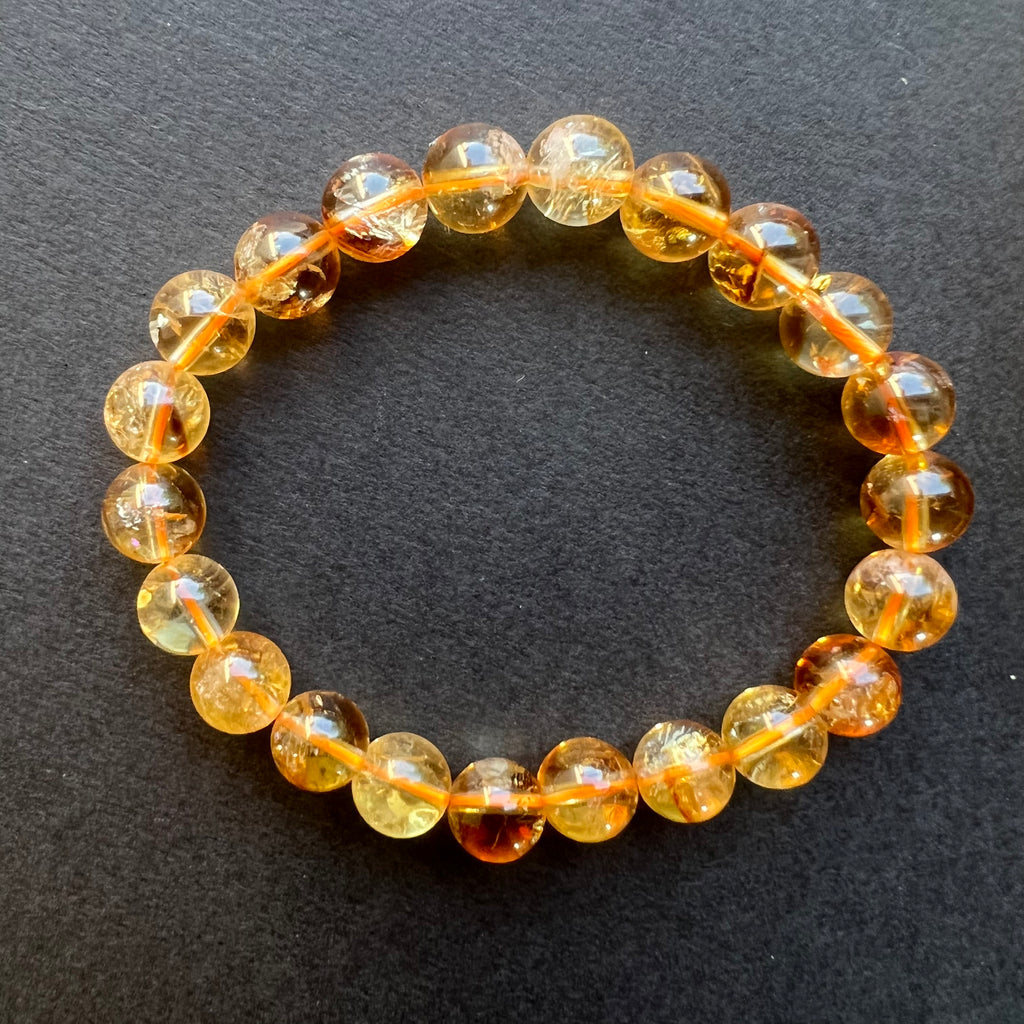 Bratara citrin 8 mm, pietre semipretioase, DRUZY.RO 1