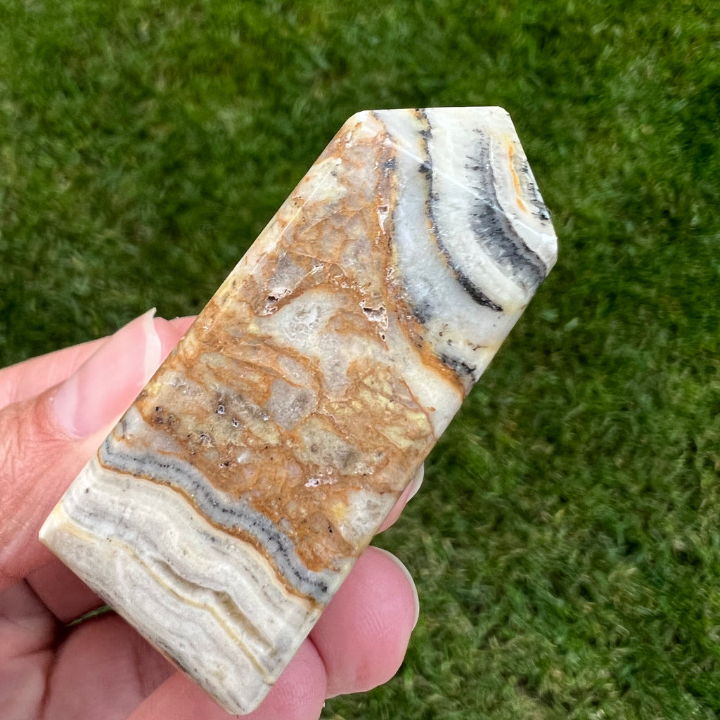 Turn/obelisc jasp albina m2, druzy.ro, cristale 2
