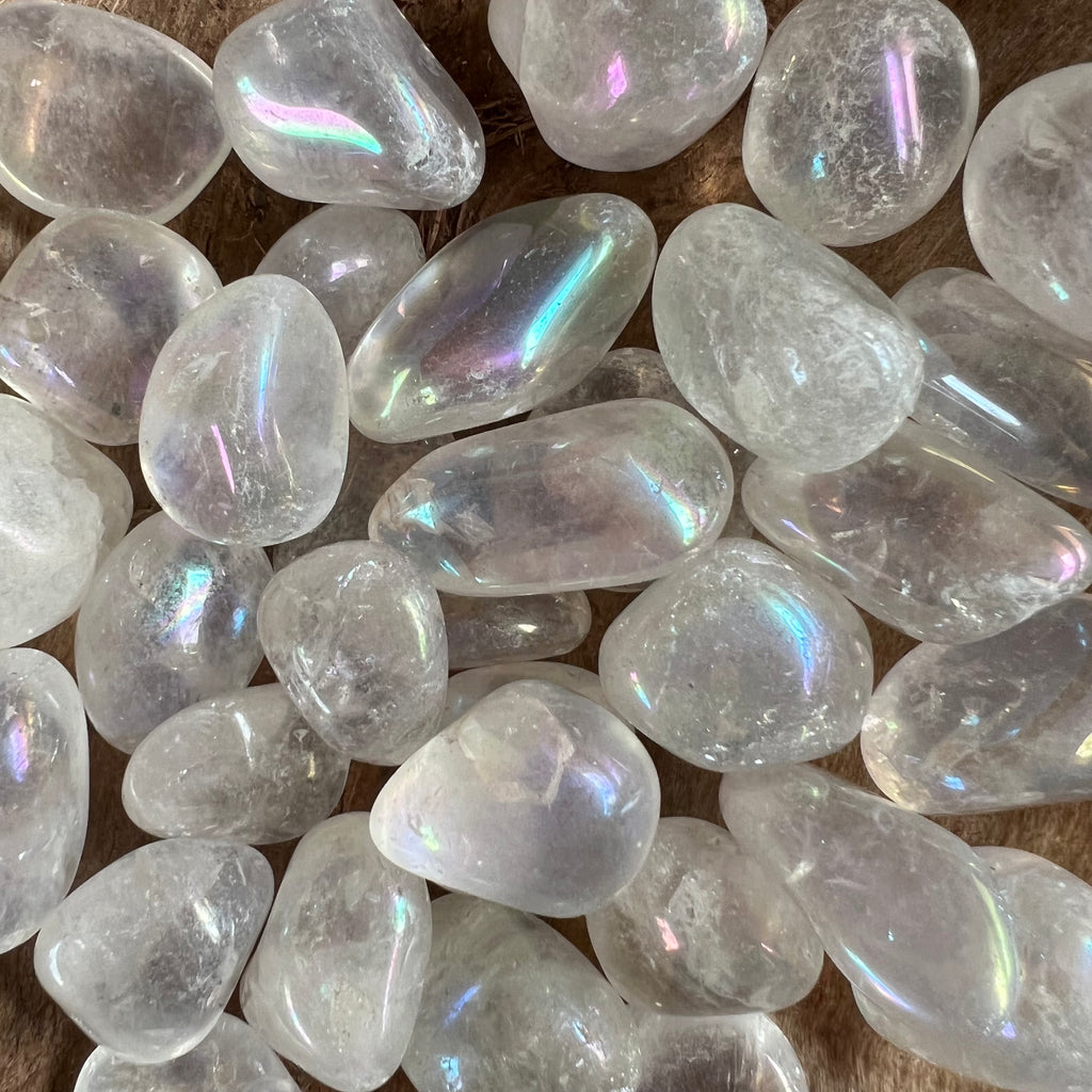 Cuart aura/ cristal de stanca aura piatra rulata, druzy.ro, cristale 1