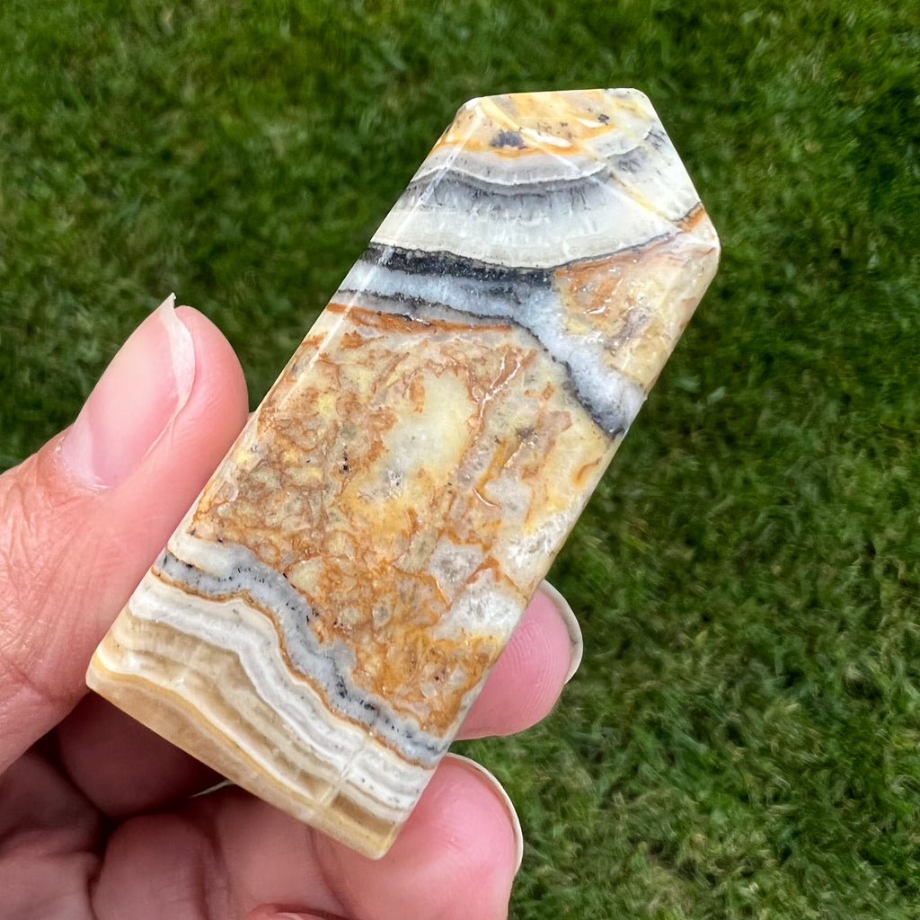 Turn/obelisc jasp albina m2, druzy.ro, cristale 3
