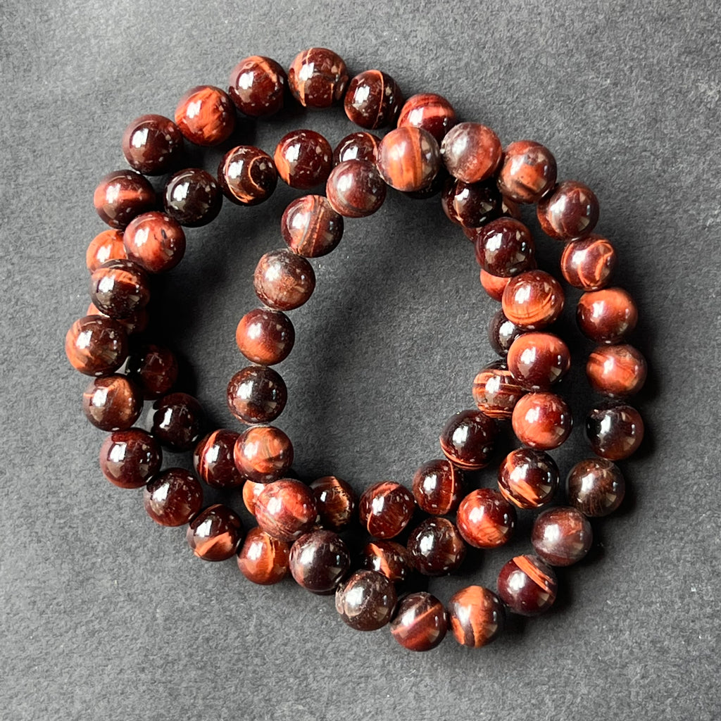Bratara ochi de tigru rosu 8 mm, pietre semipretioase, DRUZY.RO 2