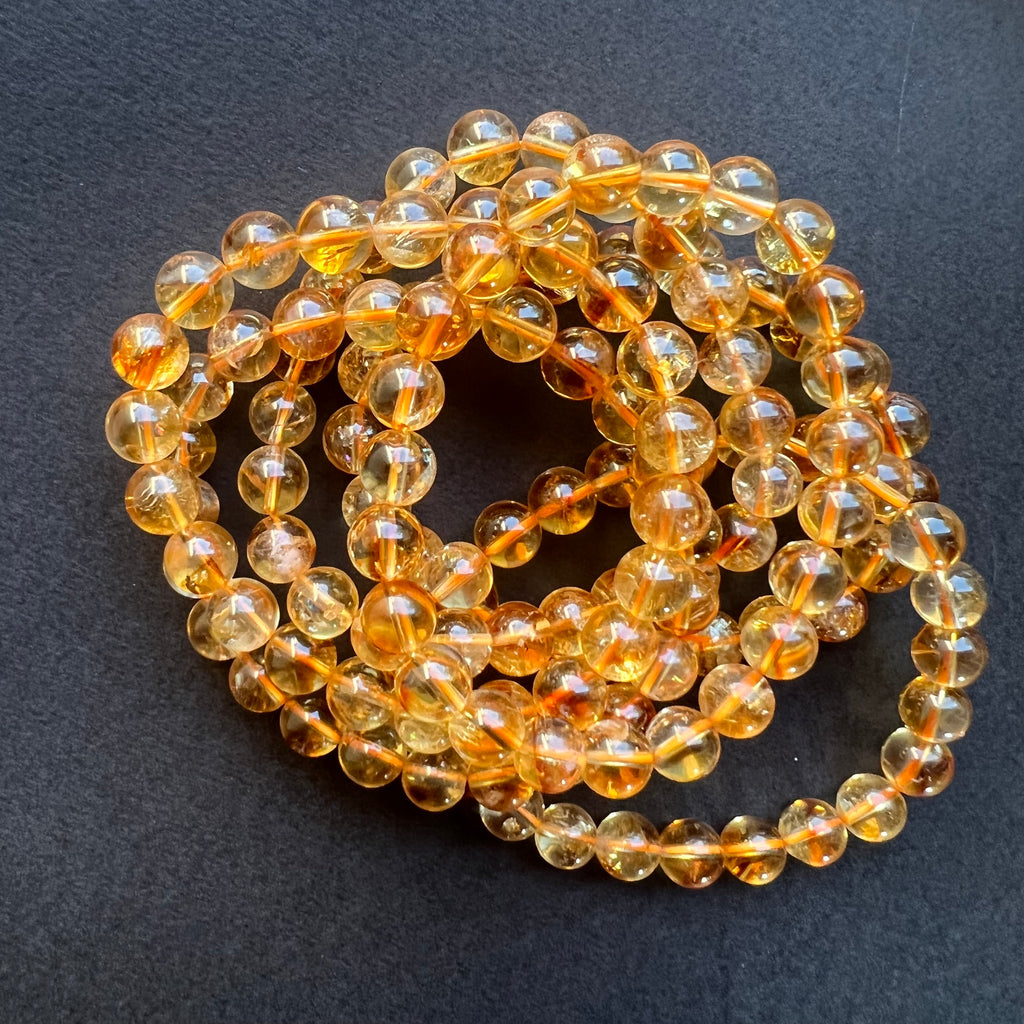 Bratara citrin 8 mm, pietre semipretioase, DRUZY.RO 2