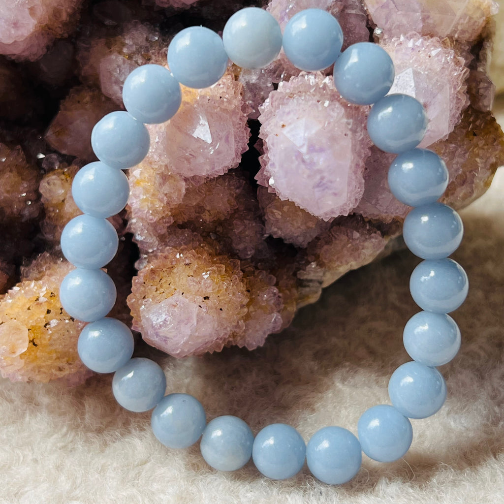 Bratara angelit 8mm, pietre semipretioase, DRUZY.RO 2