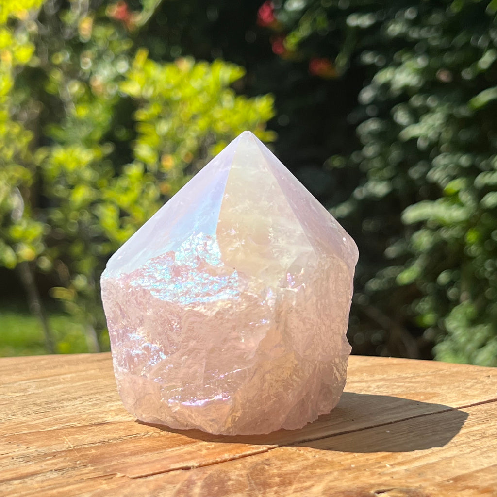 Generator varf cuart roz aura model 4, druzy.ro, cristale 1