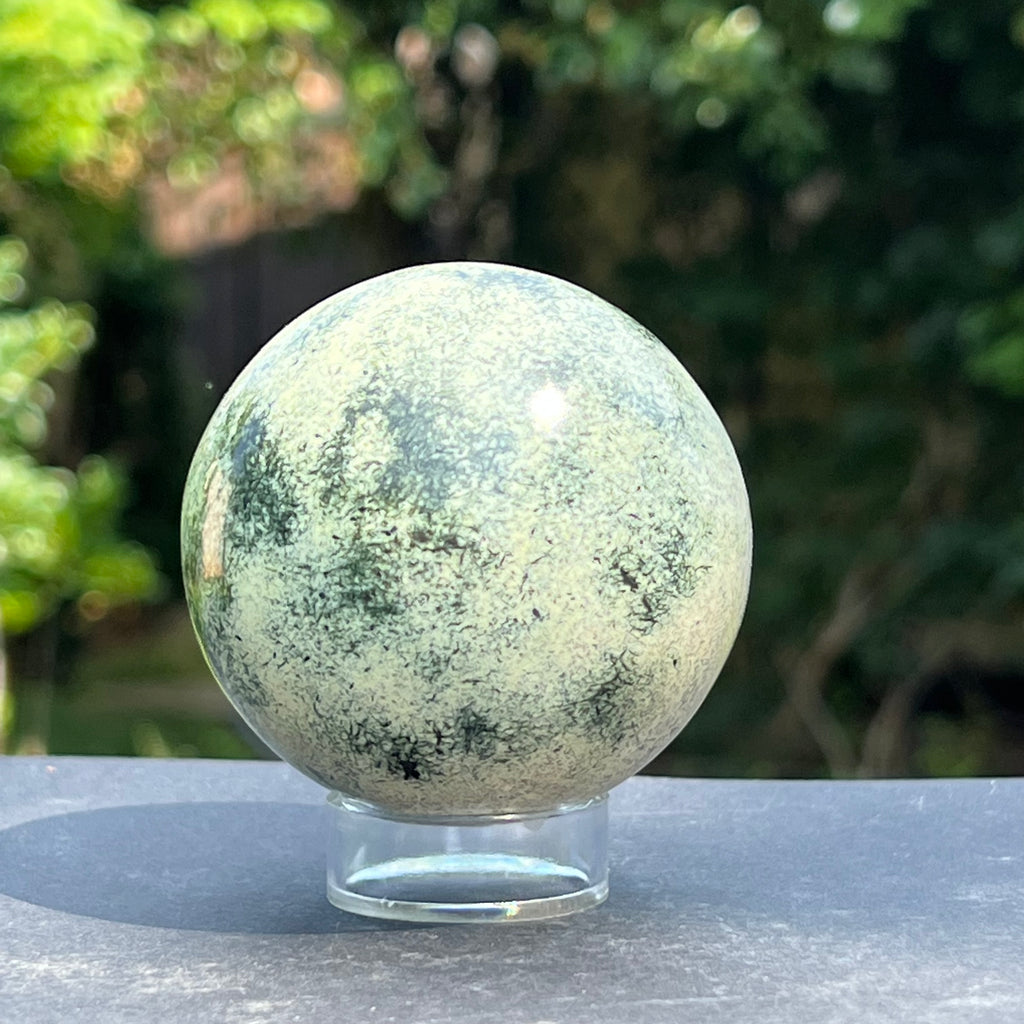 Serpentin leopard sfera m2, druzy.ro, cristale 1
