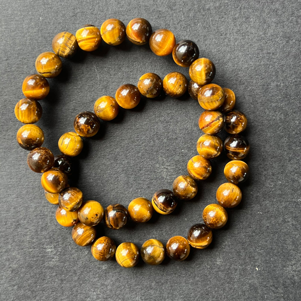 Bratara ochi de tigru galben 8 mm, pietre semipretioase, DRUZY.RO 1