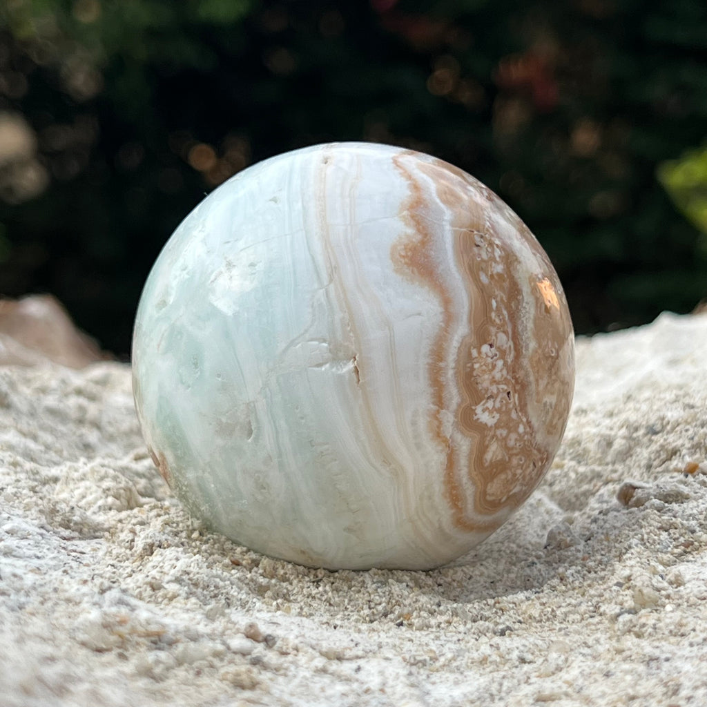 Sfera calcit albastru caraibe, druzy.ro, cristale 4