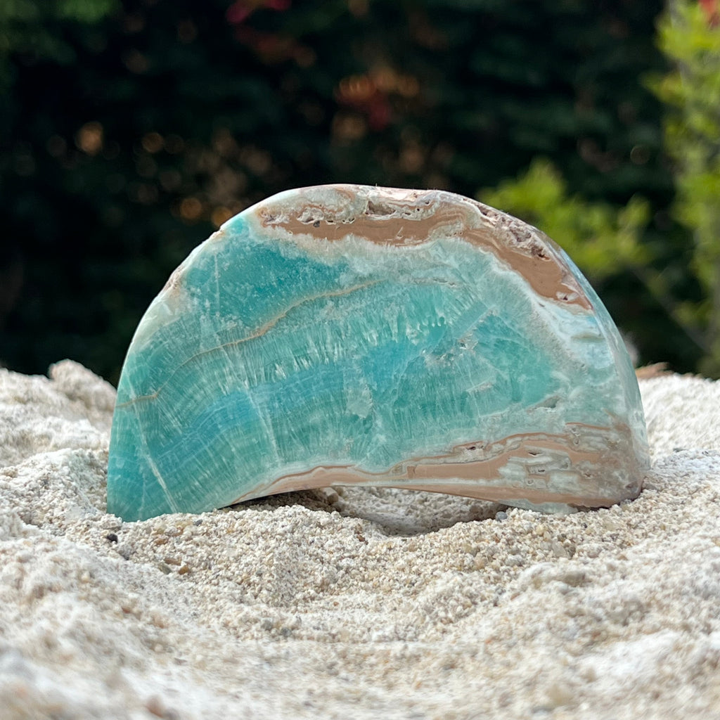 Luna aragonit albastru m3, druzy.ro, cristale 2