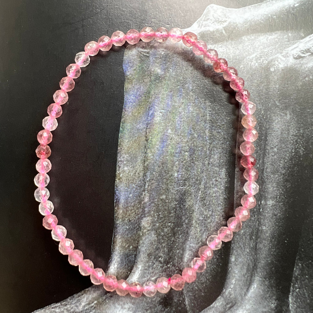 Bratara cuart capsuna 3 mm, pietre semipretioase, DRUZY.RO 1