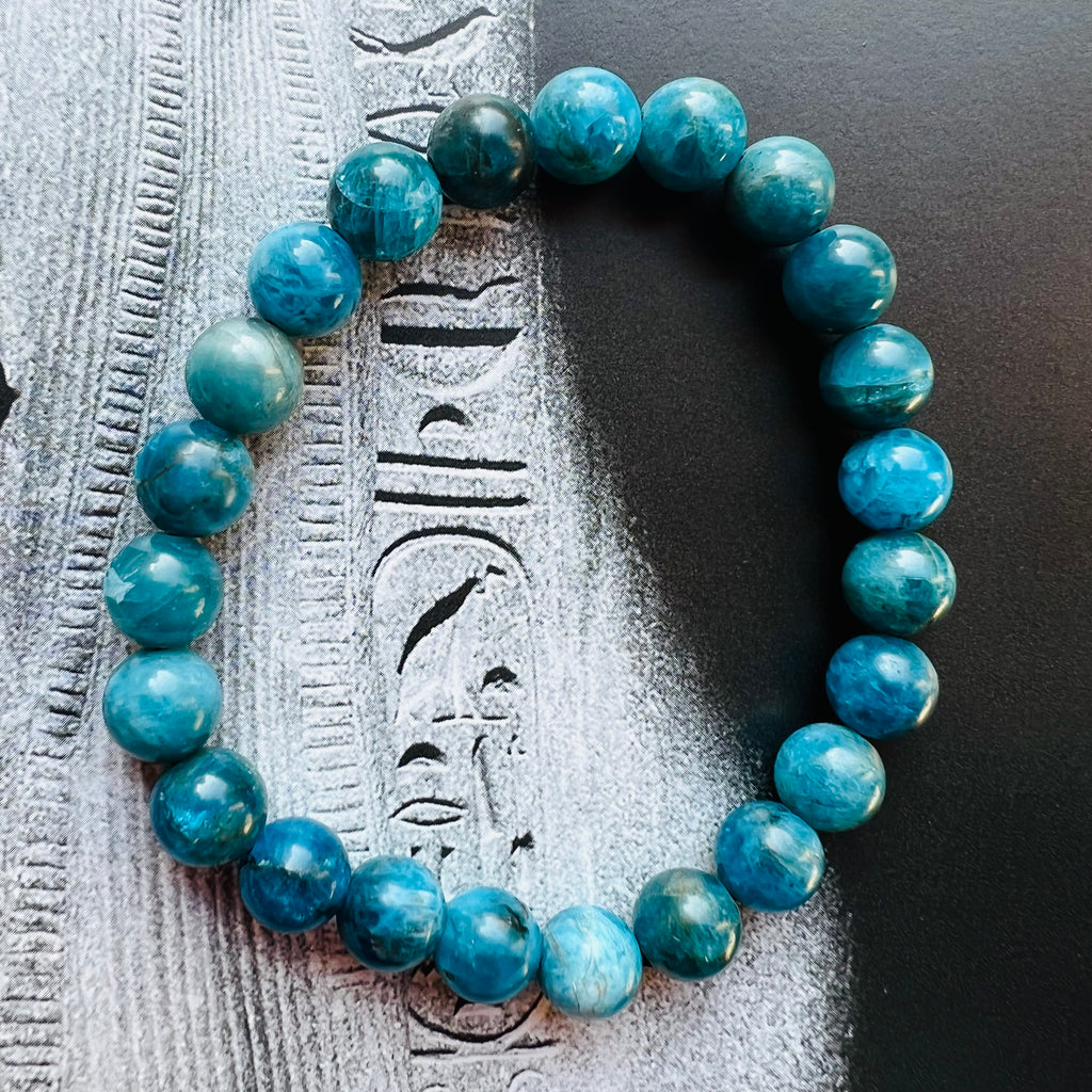 Bratara apatit 8 mm, pietre semipretioase, DRUZY.RO 3