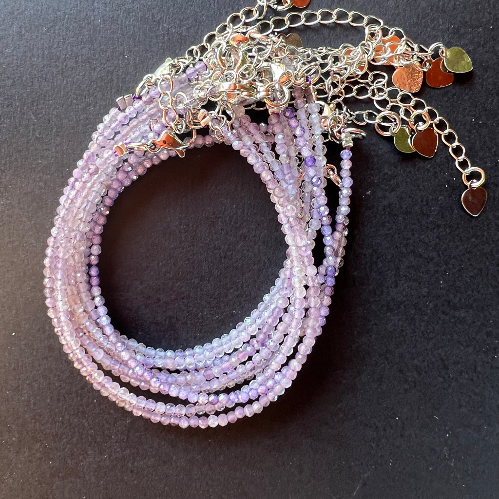 Bratara ametist 2 mm reglabila, pietre semipretioase, DRUZY.RO 2