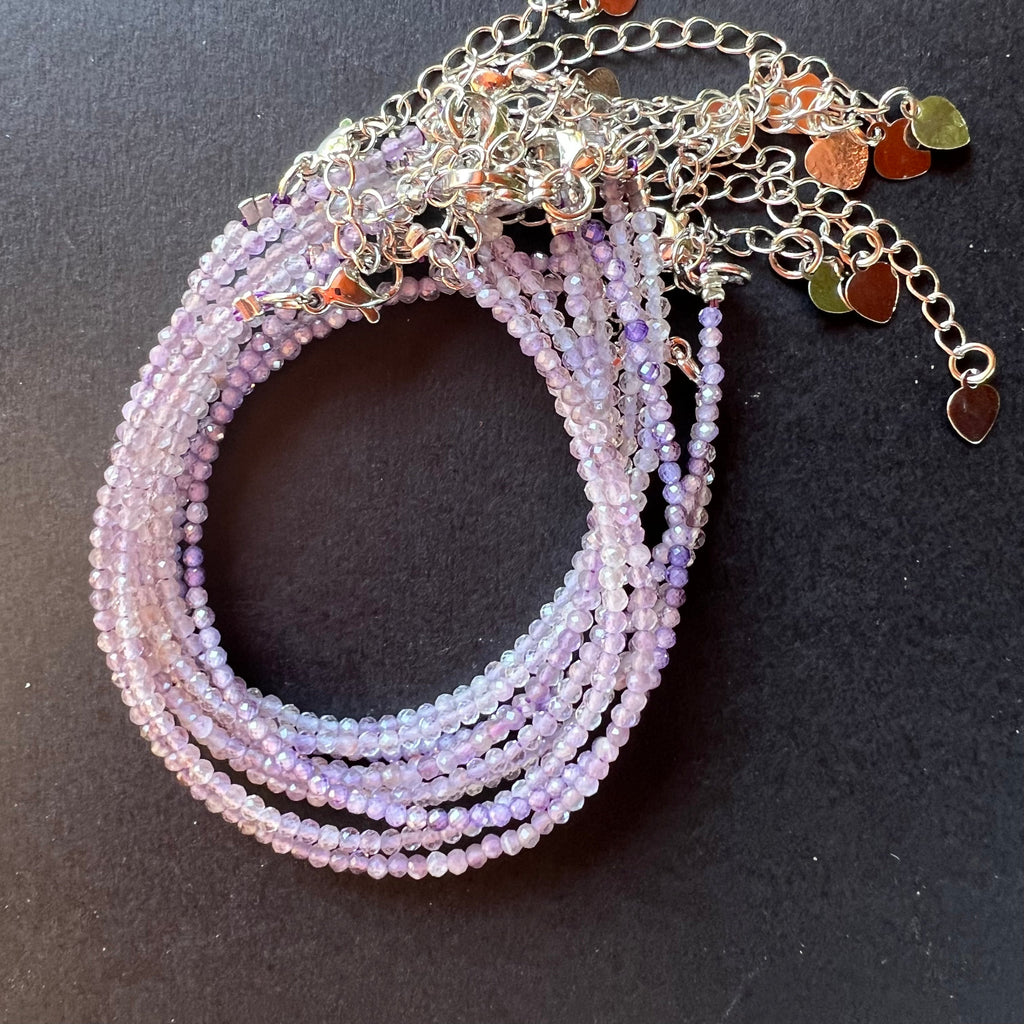 Bratara ametist 2 mm reglabila, pietre semipretioase, DRUZY.RO 2