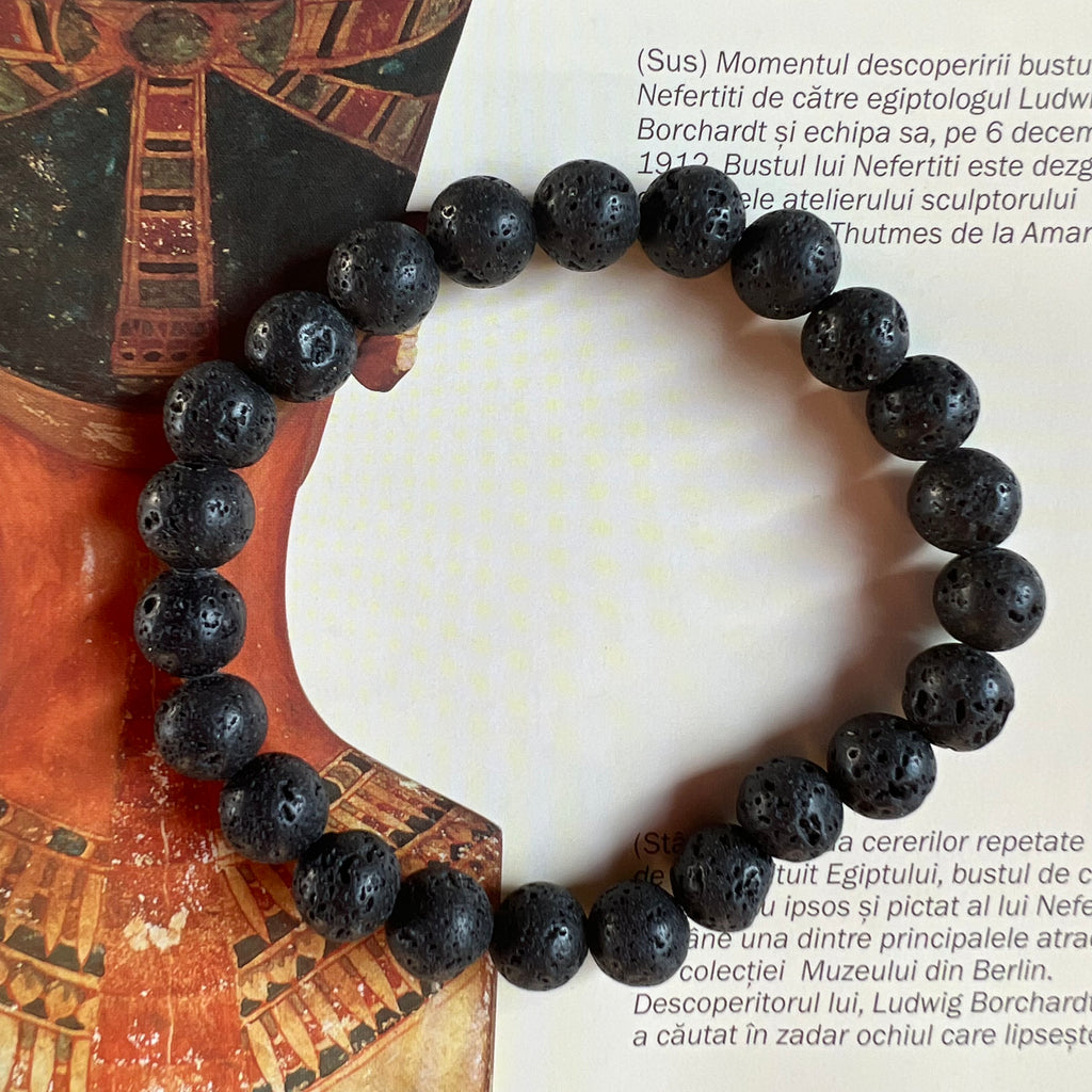 Bratara lava stones 8mm, pietre semipretioase, DRUZY.RO 2